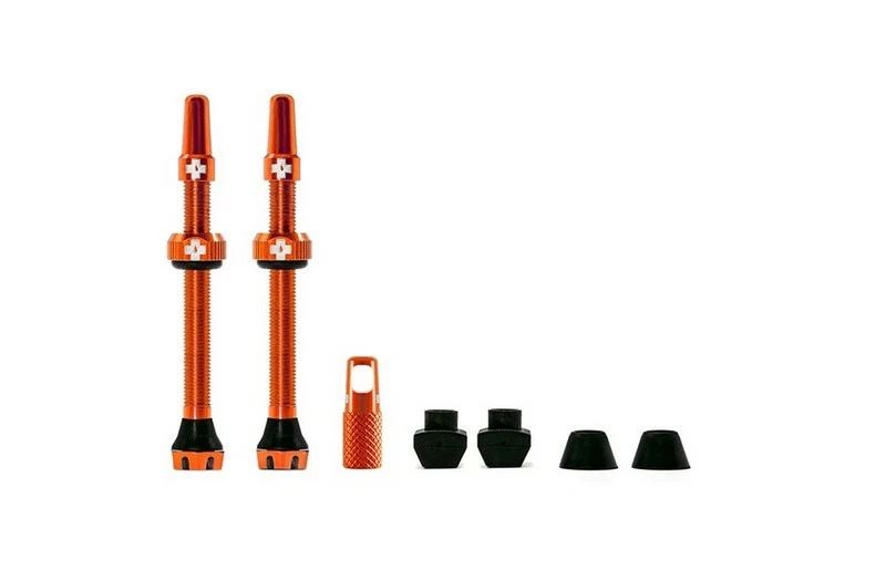 MUC-OFF Tubeless Ventil Kit V. 2.0 60mm Orange 1 MUC-OFF Tubeless Ventil Kit V. 2.0 60mm Orange
