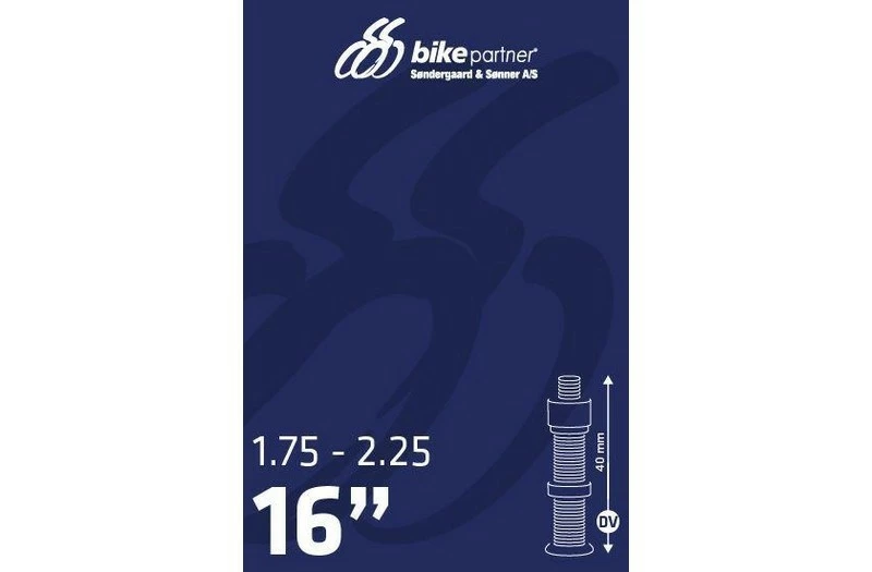 BIKEPARTNER Slange 16 X 1.75-2.25 Dunlop Ventil 1 BIKEPARTNER Slange 16 X 1.75-2.25 Dunlop Ventil