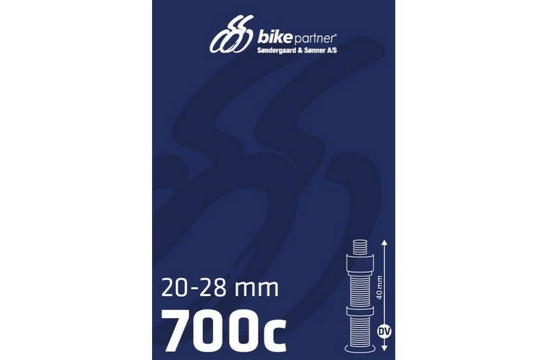 BIKEPARTNER Slange 700 X 20-28 Dunlop Ventil 1 BIKEPARTNER Slange 700 X 20-28 Dunlop Ventil