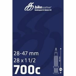 BIKEPARTNER Slange 700 X 35-42 Racer Ventil