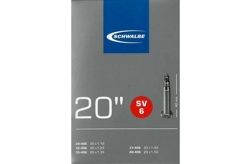 SCHWALBE Slange 20 X 1.35-1.50 48mm Racerventil 1 SCHWALBE Slange 20 X 1.35-1.50 48mm Racerventil