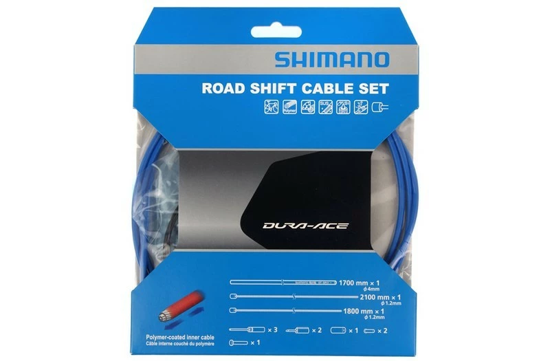 SHIMANO Gearkabelsæt Dura-Ace 9000 Polymer Coated Blå 1 SHIMANO Gearkabelsæt Dura-Ace 9000 Polymer Coated Blå
